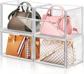 4Packs Clear Plastic Handbag Storage Organizer for Closet Large Display Box by DILIBRA