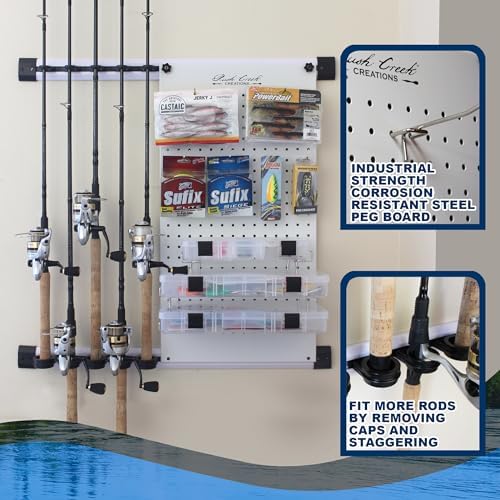 Rush Creek Creations No Limit 5-Rod Wall-Mount Fishing Pole Holder - Image 3