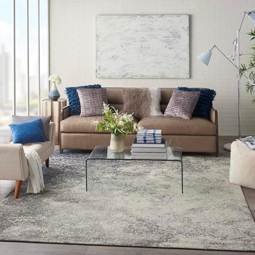 Nourison Home Passion Charcoal/Ivory 6'7'' x 9'6'' Area-Rug, Modern, Abstract, Easy-Cleaning, Non Shedding, Bed Room, Living Room, Dining Room, Kitchen, (7' x 10') - Image 3