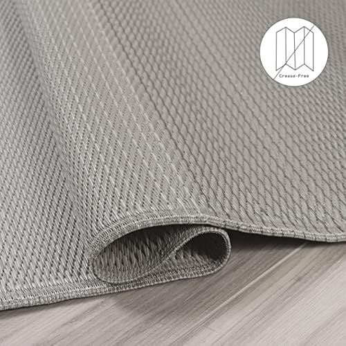 Fab Habitat Neutral Ombre Outdoor Rug - Waterproof, Fade Resistant, Crease-Free, Reversible - Premium Recycled Plastic - Patio Porch Balcony Deck - Big Sur Ash - 8x10 ft - Image 5