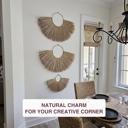 Chicvillage Handmade Wall Basket Set For Boho Decor (Set 3-Piece Moonlight) - Image 6