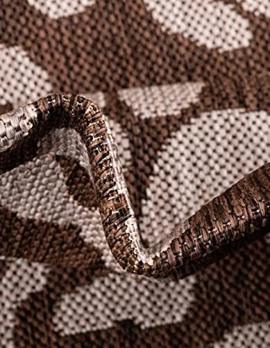 Unique Loom Outdoor Safari Collection Area Rug - Leopard (10' Round, Brown/ Light Brown) - Image 6