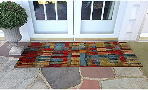 Liora Manne Marina Indoor/Outdoor Power Loomed Synthetic Blend Low Profile Area Rug - Transitional Contemporary (Paintbox Multi) (1'11" x 4'11") - Image 5