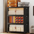 852QT Extra Large Stackable Storage Bins with Lids & Wheels & Door, by VNVTO