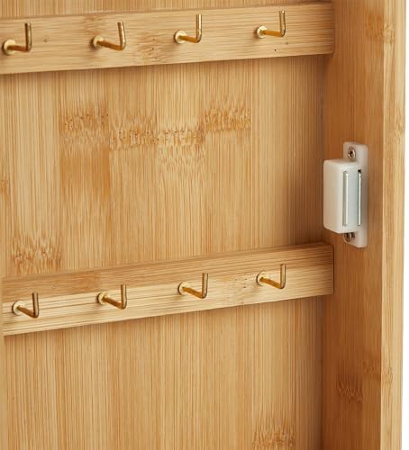 Relaxdays Bamboo Key Cabinet - Natural, 27x19x7.5cm - Image 7