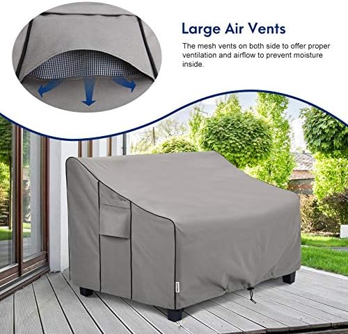 Patio Sofa Cover Waterproof, Heavy Duty, 55x33x38 in, 2-Seater - Image 4