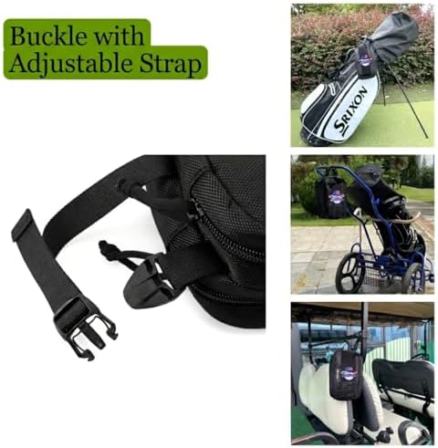 Golf Pouch Bag for Balls Accessories Valuables | Customizable with Hook-and-Loop Panel | Ideal Golfer Gift, Includes Tee-Holder and Motivation Patches | Also Great for Gym Sports Travel Tactical - Image 5