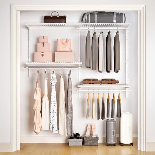 Sturdy Closet Organizer System: 4.4 Ft. Custom Metal Wire Shelving by Vilaxing