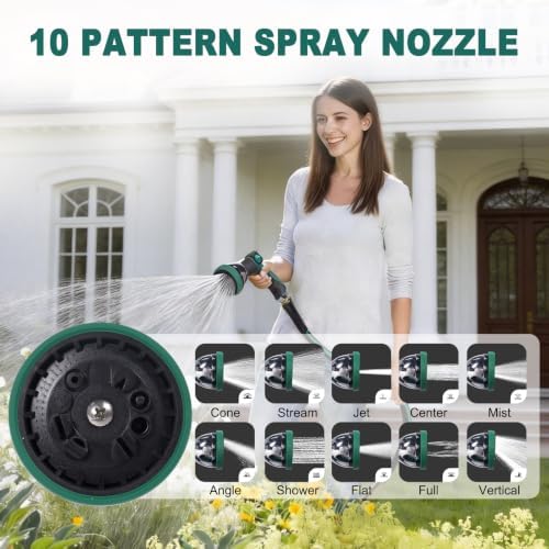 Stainless Steel Garden Hose Reel with 5/8" x 100 ft Heavy Duty Hose, Wall Mount Water Hose Holder, Hose Reels with Crank Handle for Outside, Lawn, Yard, Garage - Image 6