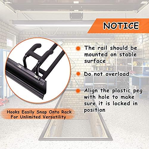 Ultrawall 24-Inch Wall Mounted Ski Rack, Holds Up to 300lbs, Powder-Coated Steel with Rubber Coating, Customizable Spacing, Easy Installation - Image 4