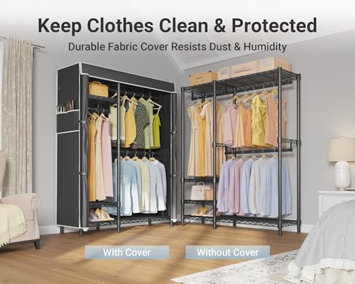 VIPEK V2C Heavy Duty Clothes Rack with Black Upgraded Polyester Cover - Image 5