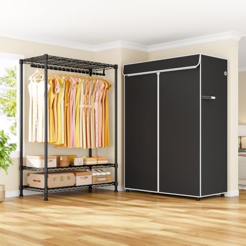 ULIFHOME H5C Max Clothes Rack with Cover, Covered Clothing Rack Heavy Duty - Image 6