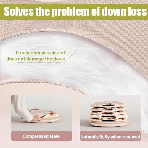 Space Saving Hanging Garment Bag with Self Compression Zipper, Space Saver Closet Organizers, Prevent Dust, No Taste, Space Saving Hanging Protector for Down Coat (Pink, 3 sizes) - Image 5