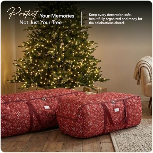 Covermates Christmas Tree Storage Bag, Red Snowflake - Image 2