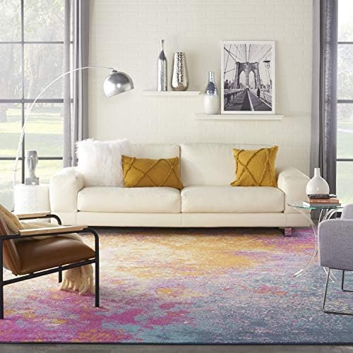 Nourison Home Passion Sunburst 12' x 18' Area Rug, Modern, Abstract, Easy Clean, Non Shedding, Bed Room, Living Room, Dining Room, Kitchen (12x18) - Image 3