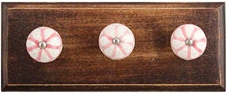 Indian Shelf Wood Sunflower Wall Hooks for Towel Bags & Coats -6 Piece by IndianShelf