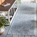 SAFAVIEH Washable Rug Outdoor Courtyard Collection - 2'3" x 14' Runner, Grey & Navy, Non-Shedding & Easy Cleaning, Ideal for Patio, Entryway, Mudroom, Hallway, Kitchen (CY8196-36812) by Unknown