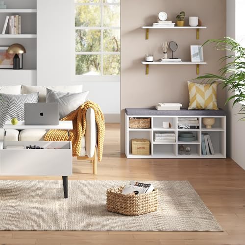 DINZI LVJ Long Wall Shelves, 31.5Inch Wooden Wall Mounted Shelves, Set of 4 - Image 7