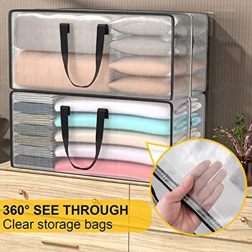 Clear Moving Bags Heavy Duty Extra Large with Strong Zipper Handles - Image 3