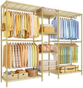 Ulif E4 Plus Heavy Duty Clothes Rack, Gold Metal Closet Storage System by Ulif