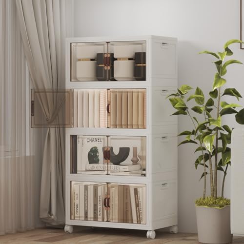 UAMFURI 208QT Stackable Storage Bins with Lids,Doors & Wheels by UAMFURIDirect