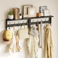 AMBIRD Coat Rack Wall Mount with Shelf, 17.1 Inches Coat Hooks Wall Mounted, Hat Wall Hooks for Hanging in Entryway, Living Room, Bathroom, Bedroom (Black) by AMBIRD
