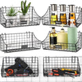Blulu 4 Pcs Grid Wall Baskets, Wire with Hooks for Hanging, 11 x 6 x 5 Inch by Blulu