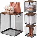 AceOrbit 3 Pcs Stackable Closet Storage Bins 12"x12"x15.7" Darks by Unknown
