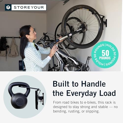 StoreYourBoard Swivel Bike Wall Mount, Vertical Rack for Garage, 4 Pack - Image 5