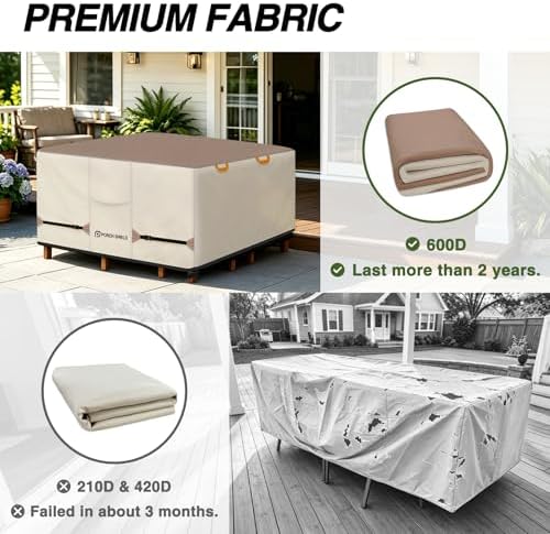 Porch Shield Waterproof Square Patio Table Cover 64 x 64 inch - Image 5