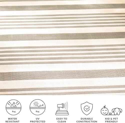 SAFAVIEH Washable Rug Outdoor Courtyard Collection - 2'3" x 18' Runner, Grey & Bone, Non-Shedding & Easy Cleaning, Ideal for Patio, Entryway, Mudroom, Hallway, Kitchen (CY6062-236) - Image 6