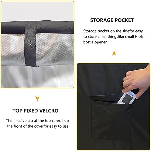 Shelf Cover,Waterproof Dustproof Storage Shelving Unit Cover,Fits 48"Wx24"Dx72"H Shelf,Shelf Display Rack Protector Cover with Zipper,Black(Cover only) - Image 5