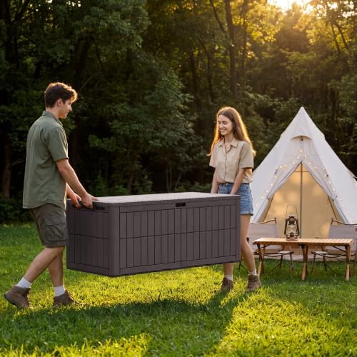 Devoko 185 Gallon Deck Box Resin Outdoor Storage Box Waterproof - Image 6