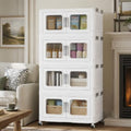BROVIEW 240 Qt Extra Large Stackable Storage Bin with Lids, 4 Pack White by BROVIEW-EnjoytheArtofLife