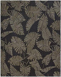 Gertmenian Indoor/Outdoor Kona Coast by Reyn Spooner Rug - 8x10 Large, Stain & UV Resistant, Ideal for Deck, Patio, Poolside Rooms - Palmtree Leaf, Black Brown, 46685 by Gertmenian