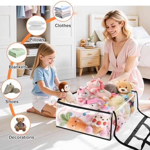 SpaceTrove Clear Storage Bags, 8-Pack Under Bed and Closet Organizers 90L - Image 5