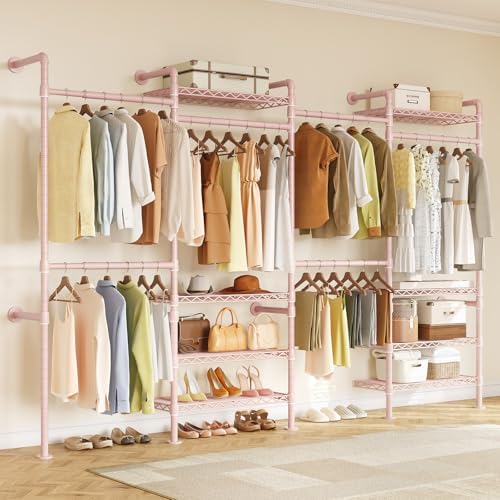 ONBRILL L4 Wall Mounted Heavy Duty Corner Industrial Pipe Clothing Rack - Image 3