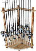 Corner Log 12 Fishing Rod Rack, Rustic by RushCreekCreations