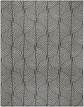 Gertmenian Indoor Outdoor Modern Area Rug - 6x9 Medium, Fade Resistant, Ideal for High Traffic in Living Room, Bedroom, Patio - Geometric, Black, 25534 by Gertmenian