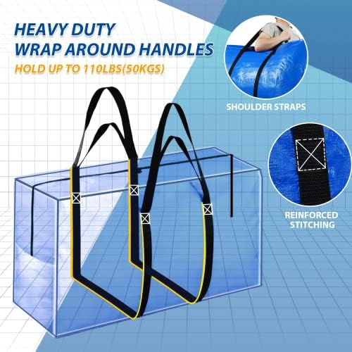 Extra Large Storage Bags, 57 Gallon XXL Jumbo Large Moving Bags Heavy Duty - Image 3