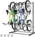 WALMANN Freestanding Bike Stand for Garage, 5 Bikes Vertical Bike Storage by WALMANN