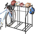 Mythinglogic 3-Bike Garage Storage Rack with Ball Basket and Hooks by Mythinglogic
