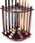 GSE Billiards Pool Cue Racks with Score Counters Hold 8 Cues, Mahogany by GSEGamesSportsExpert