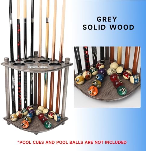 GSE Billiards Pool Cue Racks with Score Counters Hold 8 Cues, Brushed Grey - Image 5
