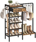 YATINEY 5-Tier Wooden Shoe Rack, Shoe and Purse Organizer for Closet by Yatiney
