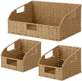StorageWorks Paper Rope Shelf Baskets,Pantry Storage Baskets,Natural,3-Pack by StorageWorks