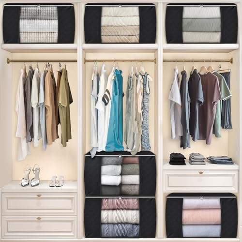 Fab totes 90L Clothes Storage, Foldable Thick Fabric Blanket Storage Bags - Image 6