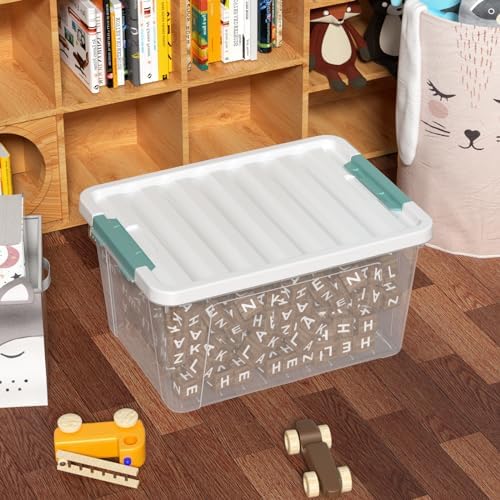 Readsky 36 Quart Plastic Clear Storage Bins with Lids, Large Latch Boxes, 4-Pack - Image 7