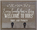Rooms Organized Personalized Re-Engineered Family Name Barn Wood Decor Wall Mounted Coat Hat and Dog Leash Rack Storage with 2 Metal Hooks 10" w x 8" h 4.25" deep by LifeSongMilestones