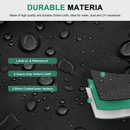 177 Gallon Outdoor Cushion Storage Bag 68 inch Extra Large Patio Furniture Cushion Storage Bag Waterproof Garden Cushion Storage Covers with Zipper and Handles Black (2 Pack, 68"L x 30"W x 20"H) - Image 5